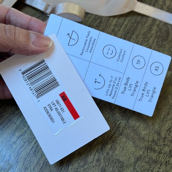 NWT True & Co True Body Triangle Adjustable Strap Bra Desert Nude Dulce Size XS - Picture 9 of 12